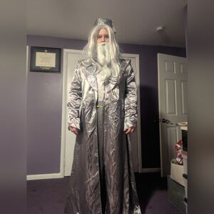 Dumbledore Costume - Robe, Hat, Wig + Beard, Men's L